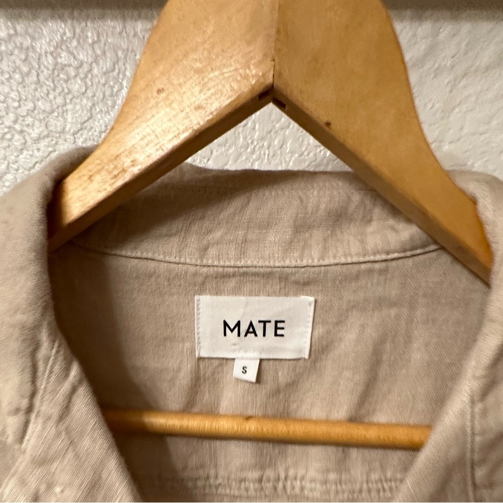 MATE The Label 100% Linen Jumpsuit Size Small Cream - Picture 4 of 8